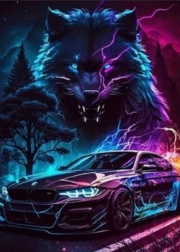 Diamantno slikanje Volčji duh II 30 × 40 cm