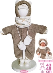 Llorens oblačilo za punčko New Born 43–45 cm, 5-delni komplet