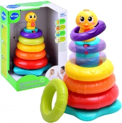 Interaktivna zložljiva piramida z račko, ki igra in sveti