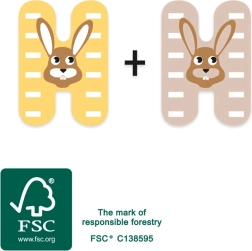 Lesena črka H z zajcem