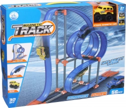 Magnetna dirkalna proga z avtomobilčkom na vztrajnik