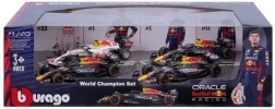 bburago 1:43 formula 1 red bull racing rb20 4-pack (2024) – verstappen in perez