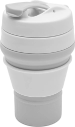 Zložljiva silikonska skodelica 350 ml 2v1 siva New Baby