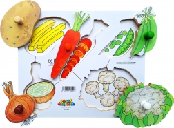 Lesene sestavljanke Just Jigsaws Lupljenje in rezanje – 6 delov