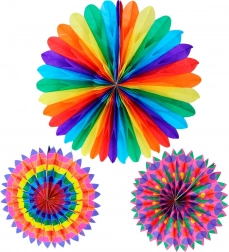 Papirnata viseča dekoracija 50 cm – mešanica barv
