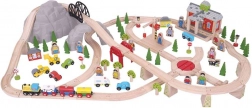 Lesena gorska železniška proga 112 delov Bigjigs Rail