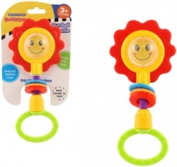 ragljica in grizalo v obliki cveta, plastika, 8 × 19 cm, od 3 mesecev