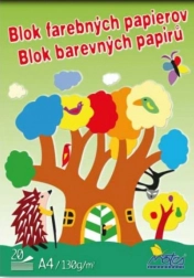 Skicirka A4 z barvnimi listi 20 kos