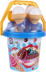 Komplet za pesek sladoled – moder vedro