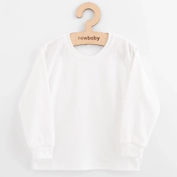 Otroška bombažna majica z dolgimi rokavi New Baby Kindergarten bela
