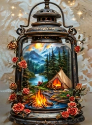 Diamantno slikanje Čarobna laterna 30 × 40 cm