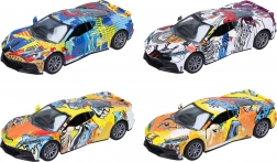 Kovinski avto 12 cm z odpirajočimi vrati in povratnim navijanjem