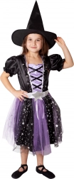 Otroški kostum čarovnice črno-vijoličen (S)