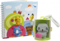 Inky Dinks beležka in obesek za ključe z žigom Tiskaček