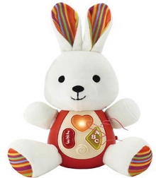 Interaktivni plišasti zajček za najmlajše z efekti 22 cm