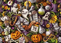 Puzzle halloween 1000 koščkov