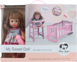 Punčka z zibelko in otroškimi zvoki