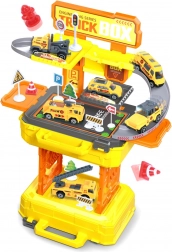 Igralni set Gradbeni Stroji 2v1 v Kovčku