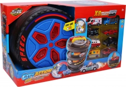 Prenosna dirkalna postaja z efekti in 8 avtomobili