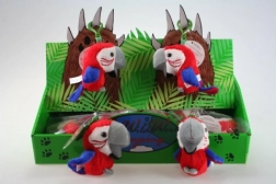 Plišasti papagaj – obesek za ključe 8 cm