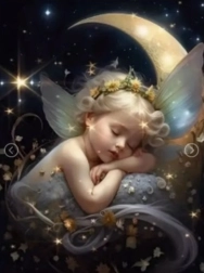 Diamantno slikanje Speči angelček 30 × 40 cm