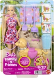 Barbie punčka s kužkom na sprehodu