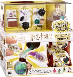 Mini figurice MINIVERSE Make It Mini – HARRY POTTER napoji, razstavni zaslon 15 kosov
