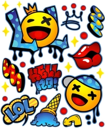 Naprasovalne nalepke LOL