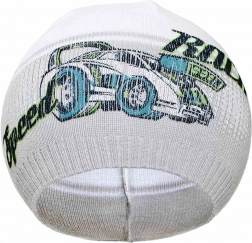 jesenska otroška kapica New Baby Racing siva