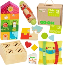 tooky toy montessori škatla 22–24 mesecev – izobraževalni set 7v1