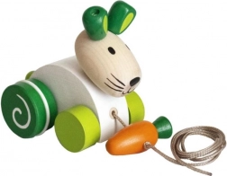 Vlečna igrača zajec s korenčkom