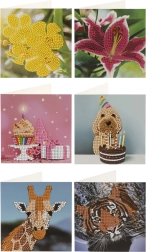 Diamantno slikanje – voščilnice 13 × 13 cm (set 2 kos)