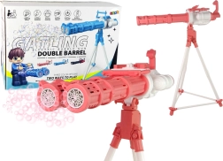 Bublifuk na stojalu rožnat – električni stolp za milne mehurčke z nastavljivo višino