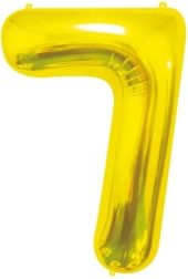 Foliasti balon številka 7 zlati GO DAN Beauty & Charm 85 cm