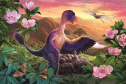 Sestavljanka Neverjetni dinozavri: Microraptor pri gnezdu 54 koščkov