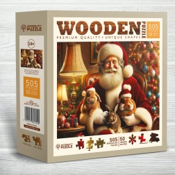 WOODEN CITY Lesene puzzle Božičkovi zajčki 505 kosov