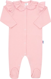 Otroški bombažni pajac New Baby Stripes roza 86 (12–18 m)