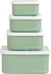 Set štirih škatlic za malico A Little Lovely Company – Veselje