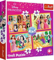 Sestavljanka 4 v 1 – pravljične zgodbe PRINCESS DISNEY