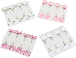 Sponke za lase s cvetličnim motivom - set 32 kos