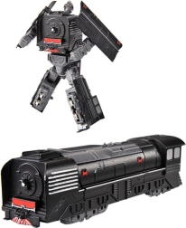 Kovinski robot, razstavljiv lokomotiva črna