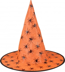 Oranžen čarovniški klobuk za odrasle