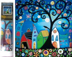 Diamantno slikanje 7D Pravljično mesto 30 × 30 cm