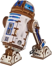 Ugears lesena mehanska sestavljanka STAR WARS R2‑D2 z LED projektorjem