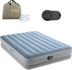 Napihljiva zakonska postelja INTEX 203 × 152 × 36 cm z vgrajeno električno črpalko