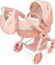 Zložljiv voziček za punčke 3 v 1 z torbo Tulipe 70 cm