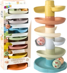 Izobraževalni krožni tobogan s ropotuljicami 7 nivojev