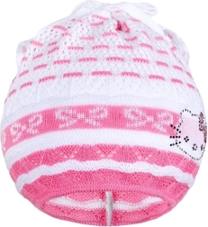 Pletena kapica-rutica New Baby mucka roza