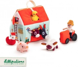 Lilliputiens zložljiva kmetija s 6 živalicami, kmetom in traktorjem 18 m+