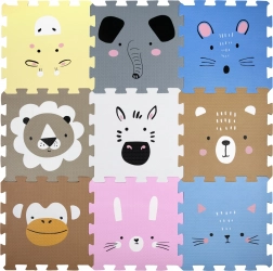 Humbi penasta podloga – izobraževalni puzzle z živalmi 120 × 120 cm, 9 kosov